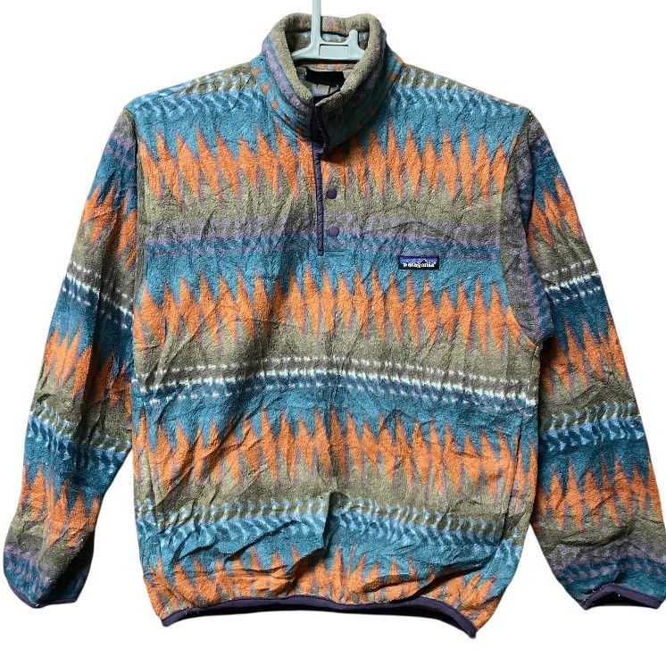 Patagonia Vtg PATAGONIA Synchilla native Aztec logo sweatshirt fleece Size US M / EU 48-50 / 2 - 1 Thumbnail