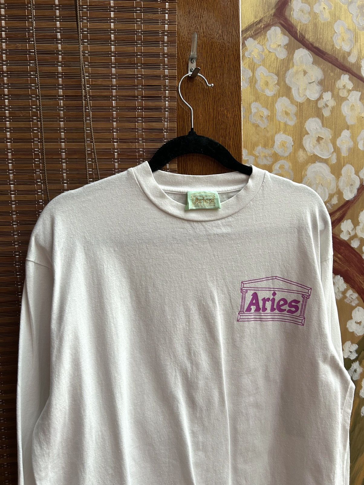 Aries Aries Aries Graphic Print Logo White Long Sleeve T-Shirt Size US L / EU 52-54 / 3 - 3 Thumbnail
