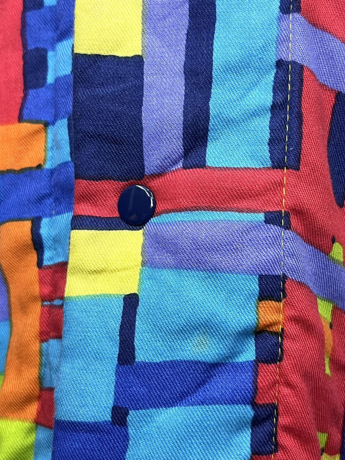 United Colors Of Benetton 🔥BENETTON Hype Multicolor Button-up Bomber Jacket Size US M / EU 48-50 / 2 - 7 Thumbnail