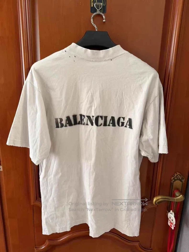 Balenciaga Balenciaga Faded Logo Short Sleeve Size US S / EU 44-46 / 1 - 2 Thumbnail