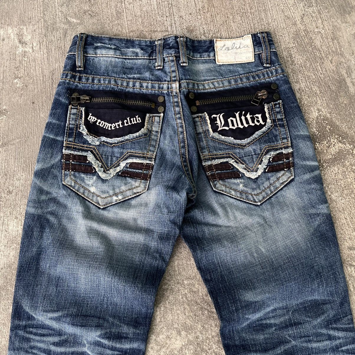 Japanese Brand Vintage Lolita Flare Faded Distressed Jeans Size US 30 / EU 46 - 4 Thumbnail
