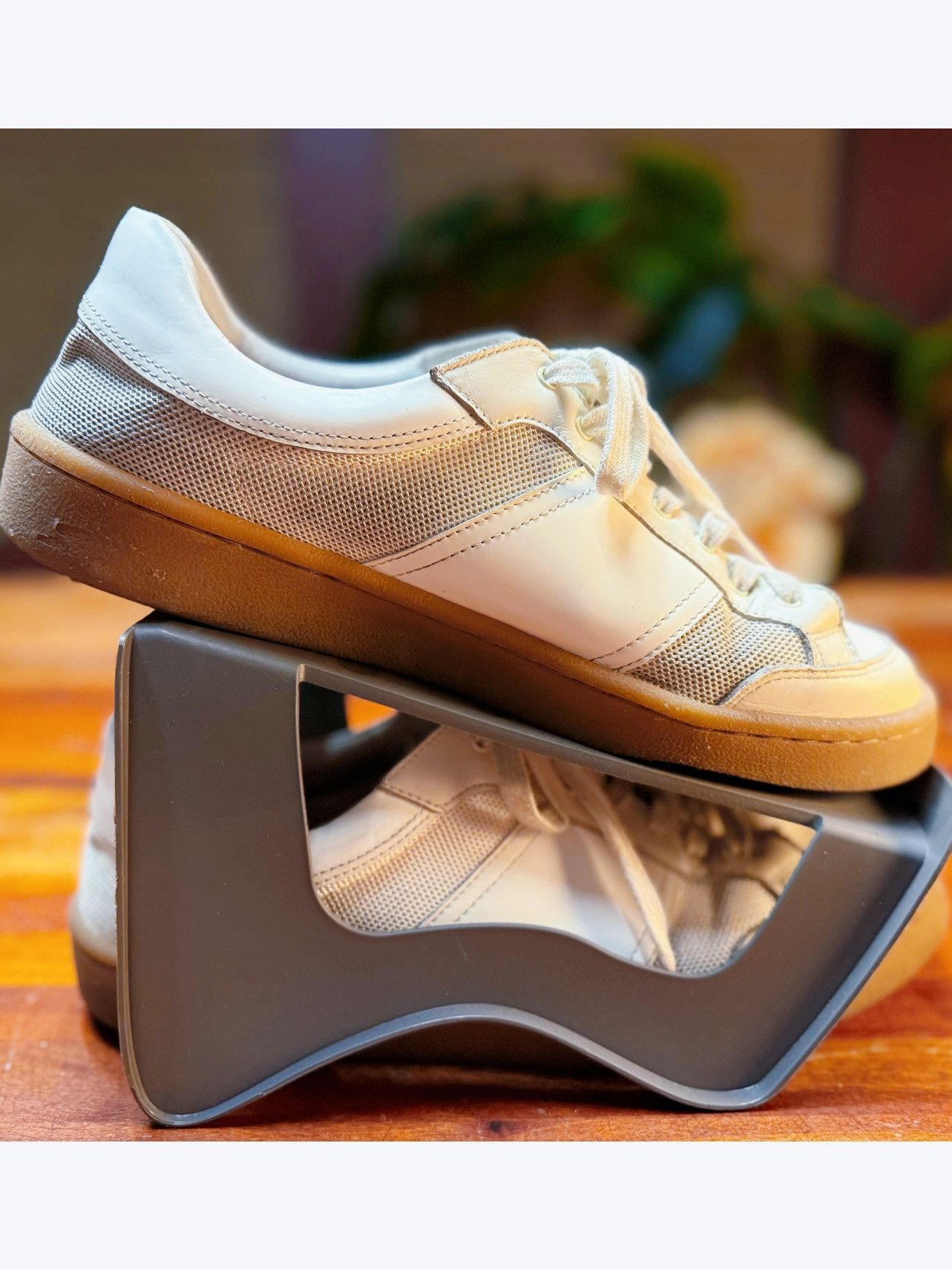 Sandro Sandro Paris White Leather & Mesh Low-Top Sneakers Size US 9 / EU 42 - 5 Thumbnail