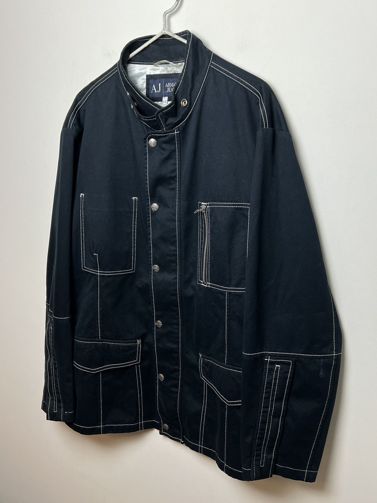 Giorgio Armani armani y2k archive solid work chore jacket Size US XL / EU 56 / 4 - 2 Thumbnail