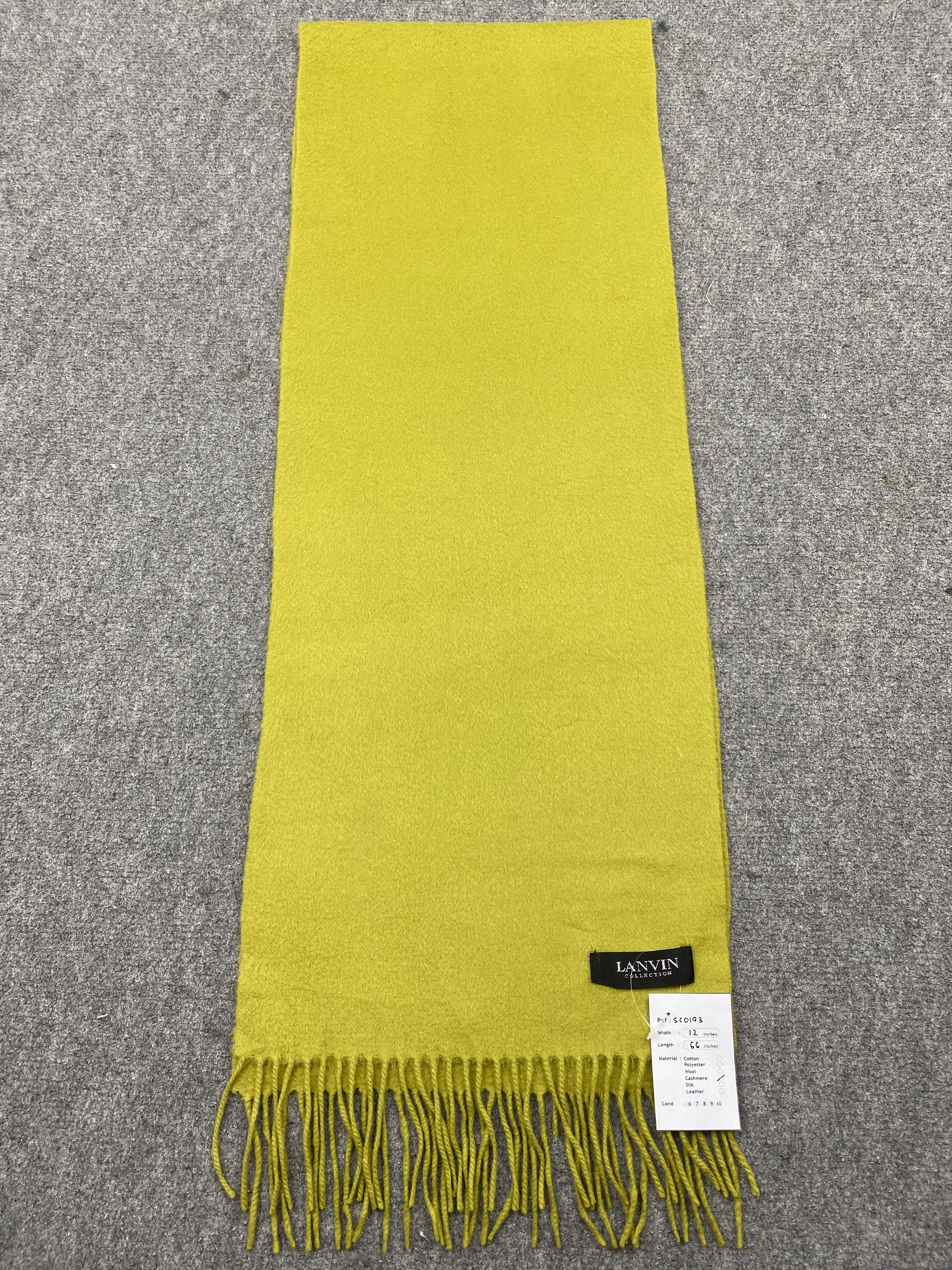 Lanvin Lanvin Collection Cashmere Scarf Muffler SC0193 Size ONE SIZE - 4 Thumbnail