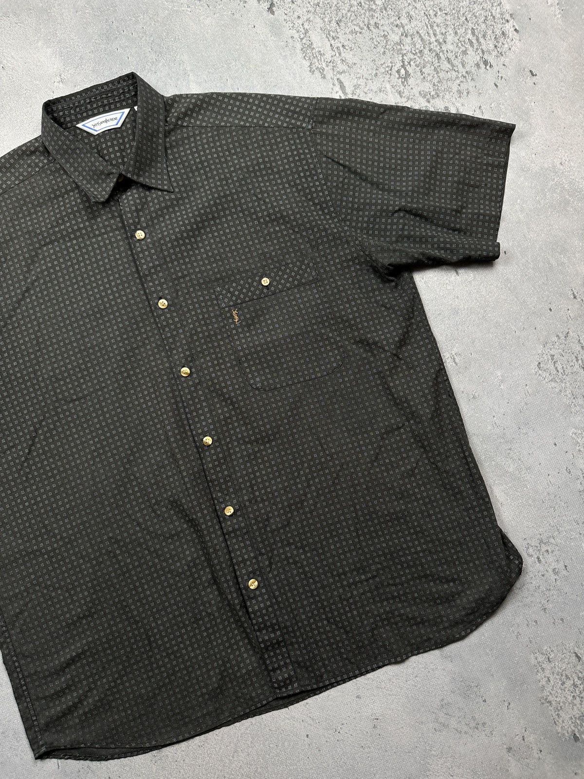 Yves Saint Laurent Lux YSL Shirt Cotton Yves Saint Laurent Summer Shirtsleeve Size US XL / EU 56 / 4 - 4 Thumbnail