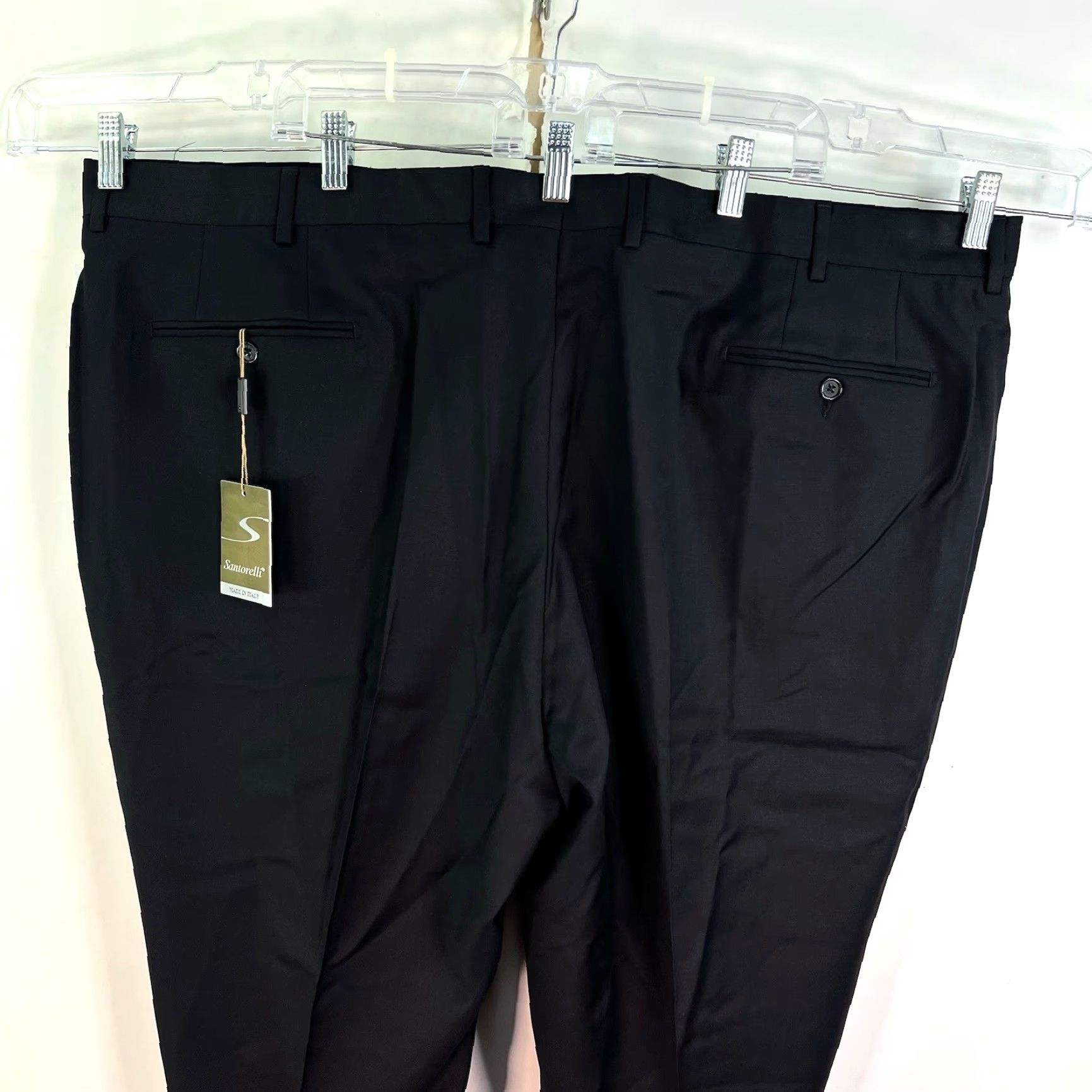 Vintage VINTAGE Santorelli Men's Dress Pants Wool Knit 50 Regular Straight Formal Italy Black Size US 34 / EU 50 - 7 Thumbnail