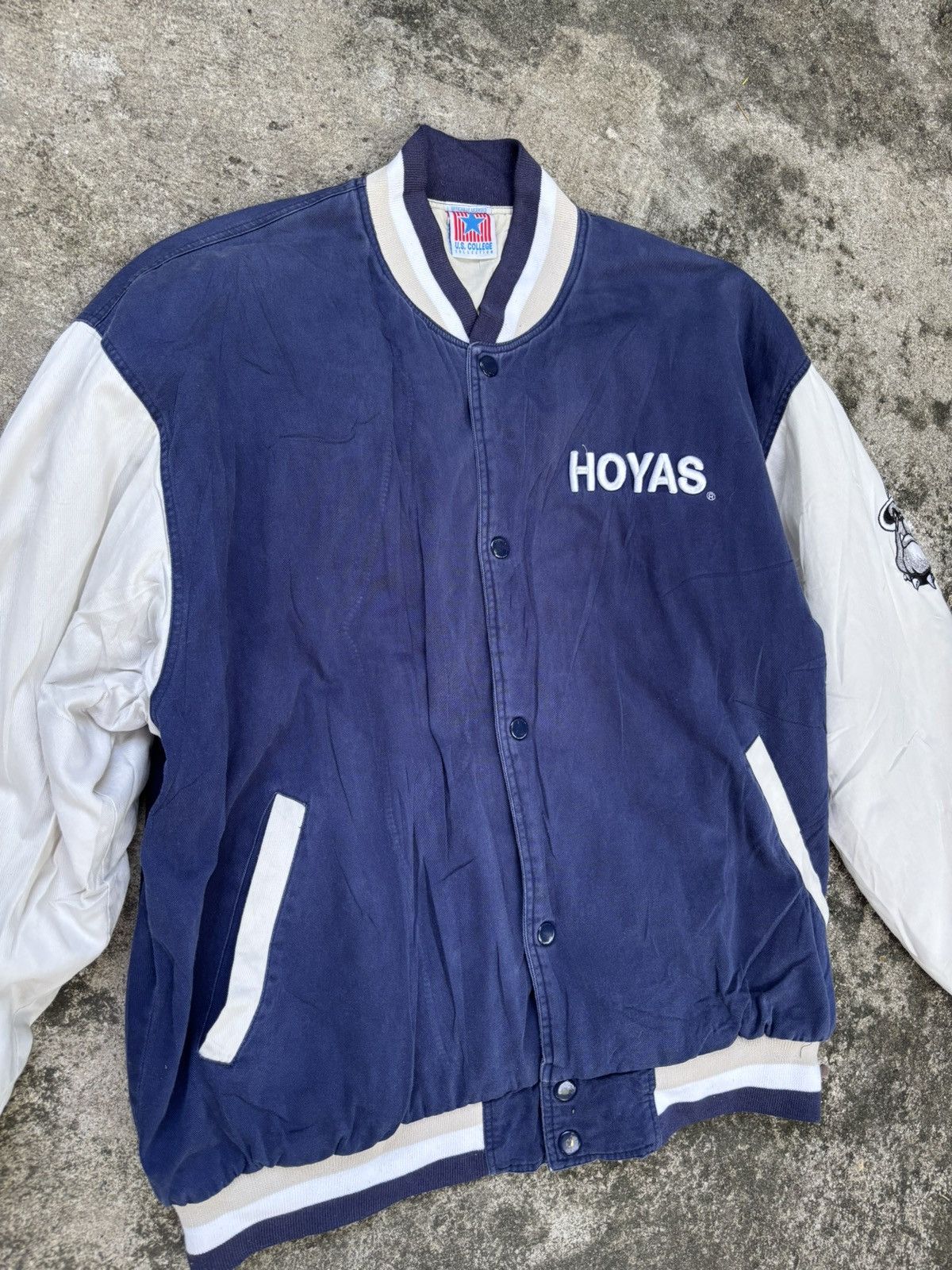 Vintage VINTAGE HOYAS COLLEGIATE VARSITY JACKET Size US XL / EU 56 / 4 - 2 Thumbnail