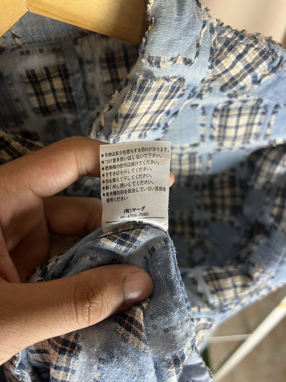 Japanese Brand × Vintage Japanese Brand Button Up Shirt Patchwork Size XS / US 0-2 / IT 36-38 - 9 Thumbnail