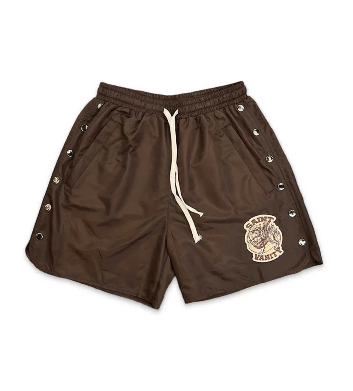 Saint Vanity SAINT VANITY BROWN NYLON SHORTS Size US 38 / EU 54 - 1 Preview