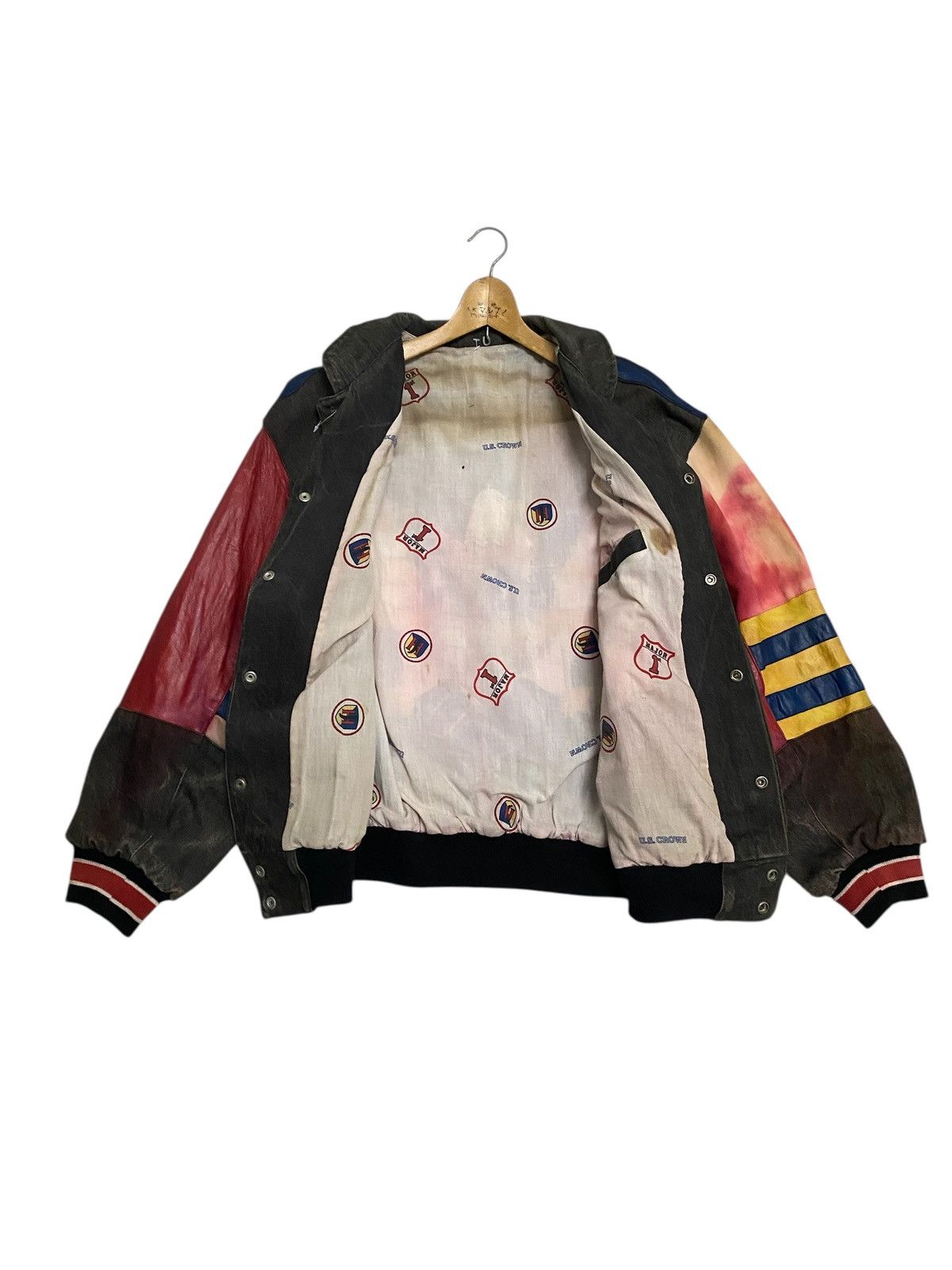 Jeff Hamilton Vintage Jeff Hamilton Very Distress Varsity Jacket Size US XL / EU 56 / 4 - 4 Thumbnail
