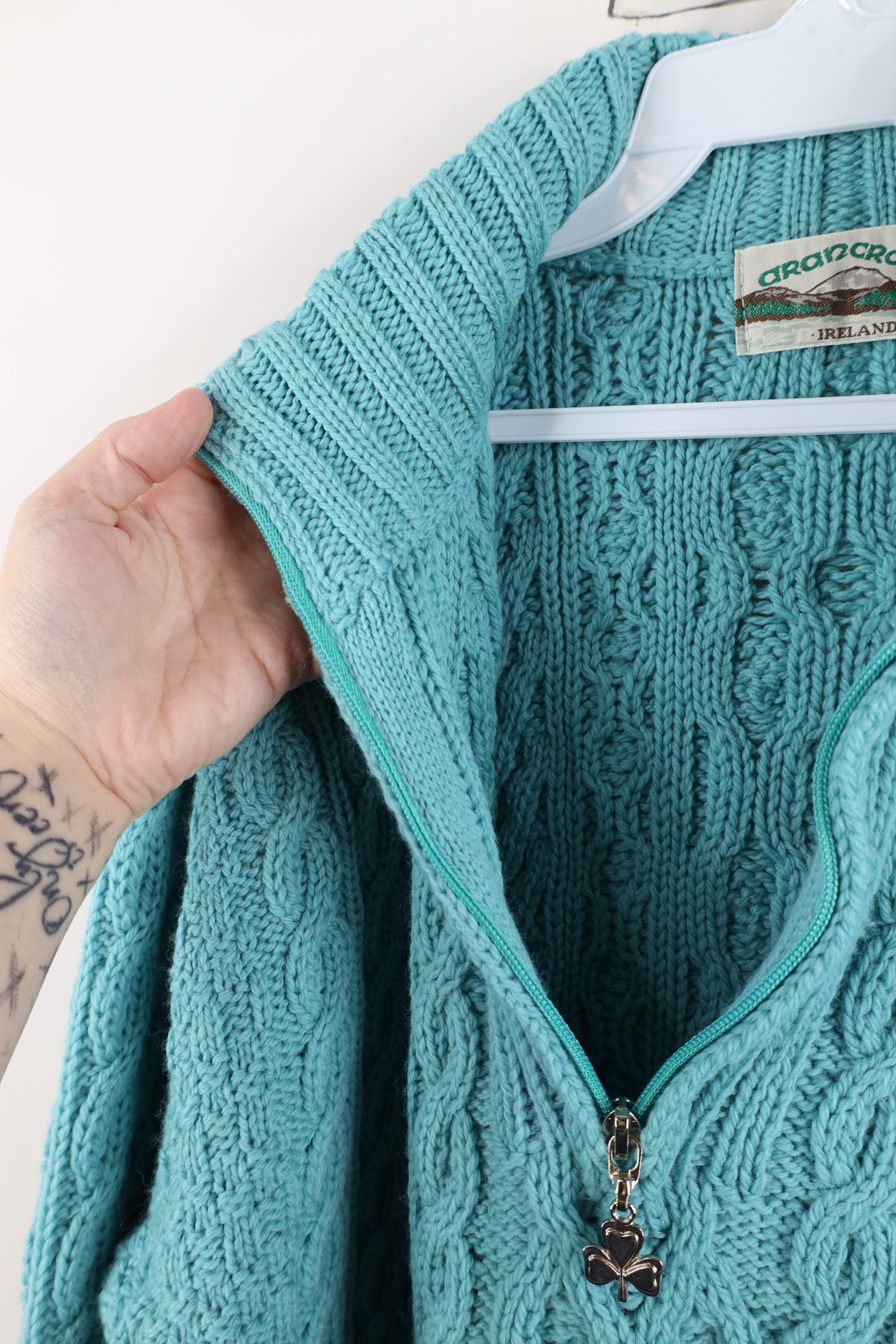 Vintage Vintage 90s Wool Aran Chunky Fisherman Cable Knit Sweater Size XL / US 12-14 / IT 48-50 - 10 Thumbnail