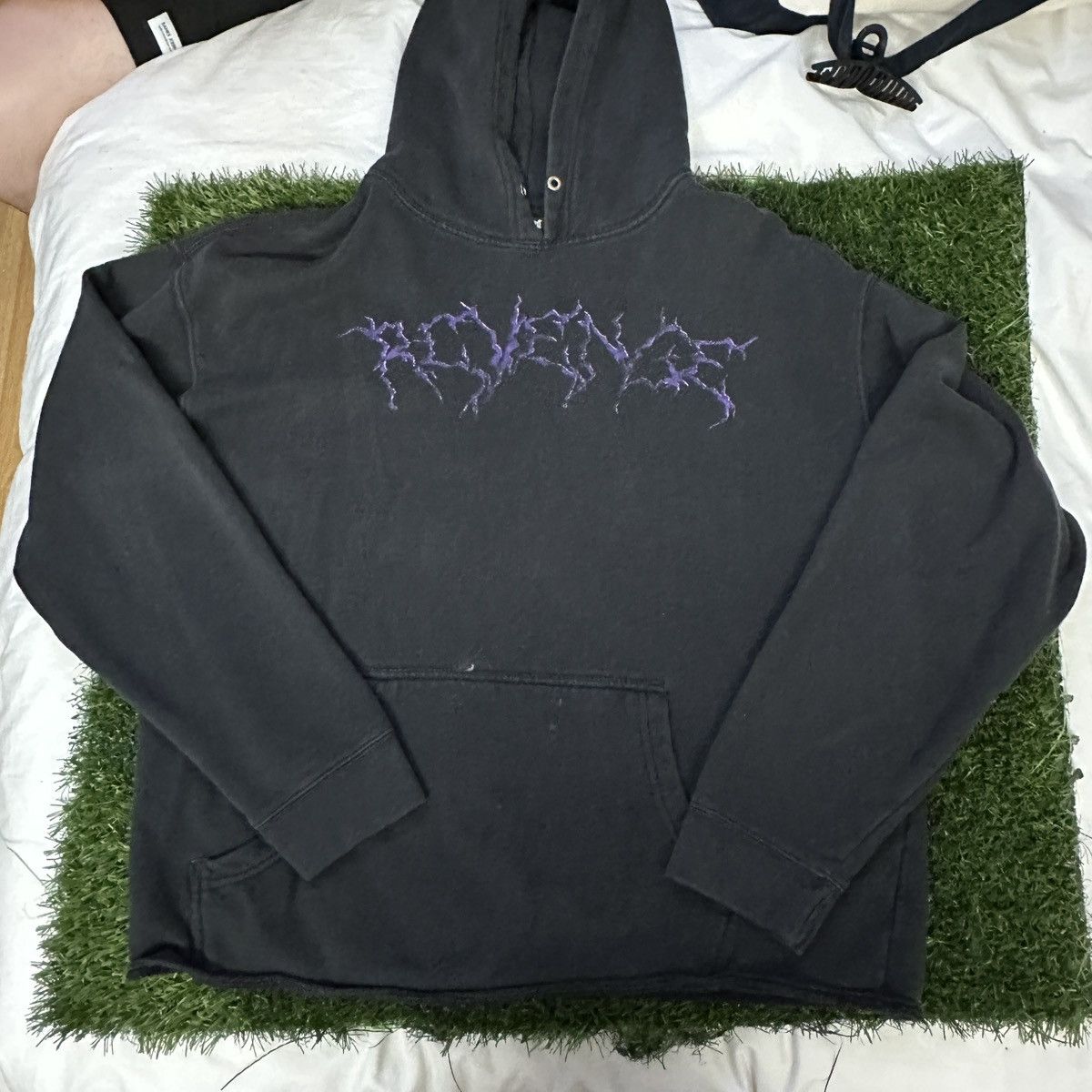 Revenge Gallery x Ski Mask Smoke Hoodie Black - Revenge Clothing
