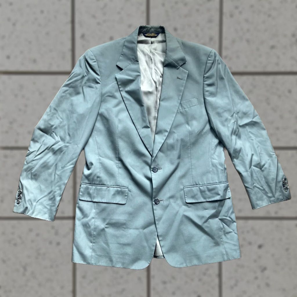 Brooks Brothers VINTAGE Brooks Brothers Sport Coat Jacket Green Notch Lapel 2-Button 40 Long Mens Regular Size US XXS / EU 40 - 1 Thumbnail