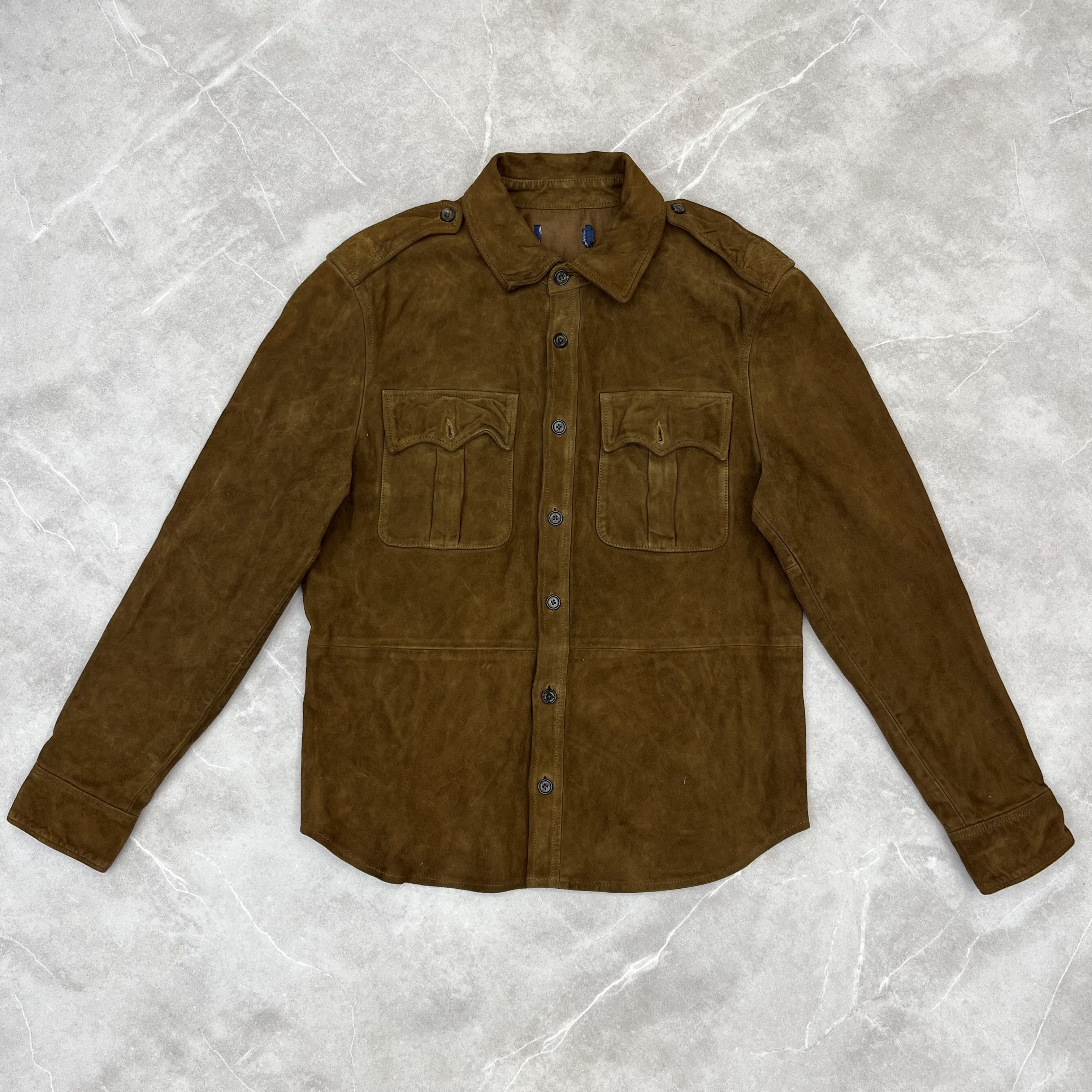 Polo Ralph Lauren Polo Ralph Lauren Suede Overshirt Utility Shirt Jacket Size US M / EU 48-50 / 2 - 2 Thumbnail