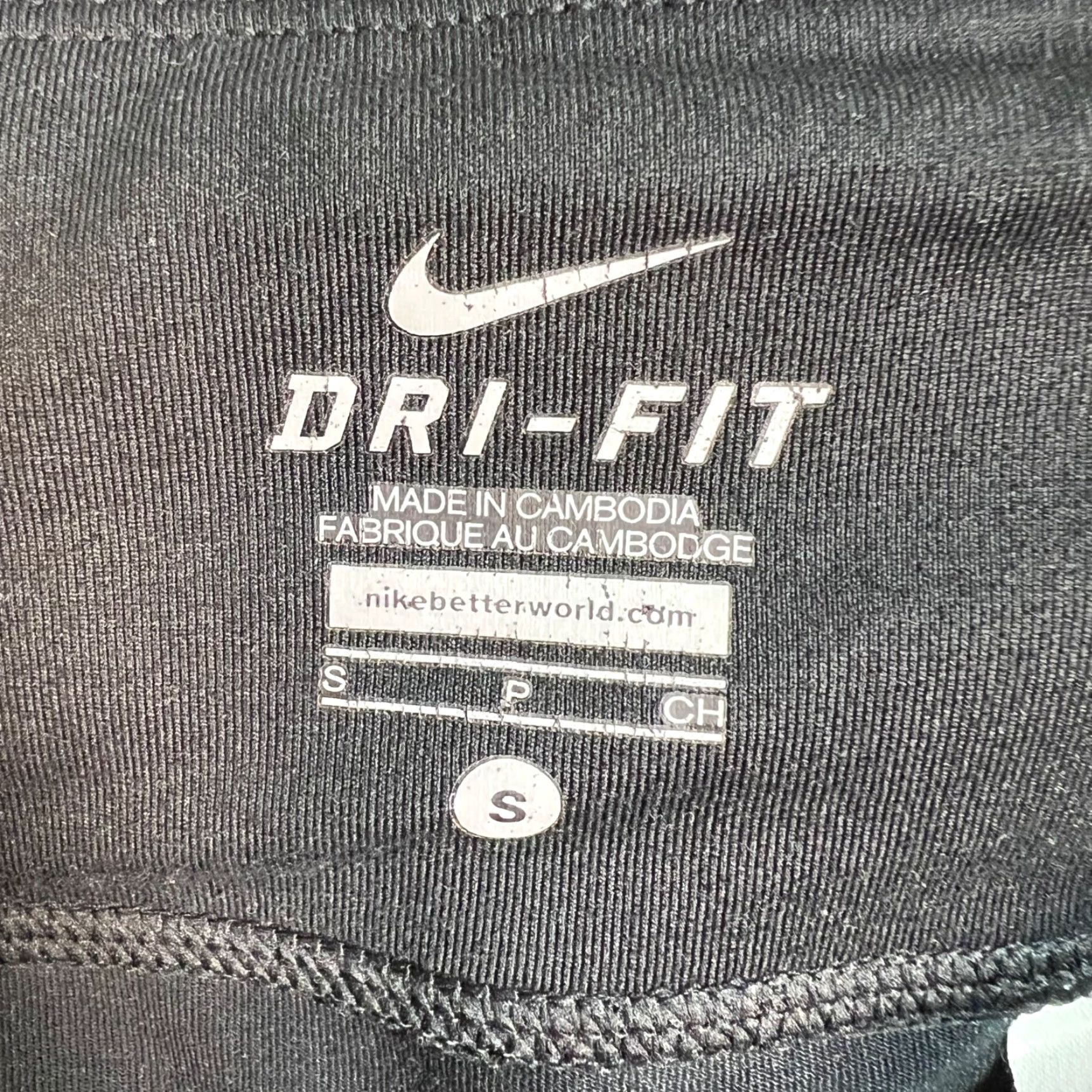 Nike Nike Dri-Fit Black Running 3/4 Length Leggings Womens Small Workout Pants Size 28" / US 6 / IT 42 - 3 Thumbnail