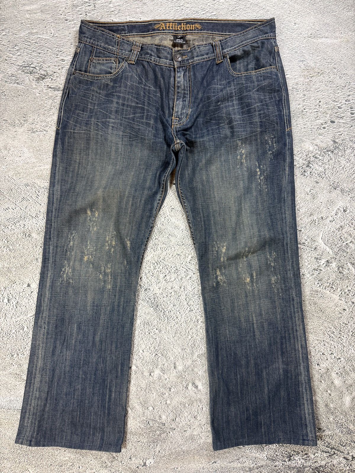 Affliction Affliction Jeans Y2K denim pants big logo cross Size US 40 / EU 56 - 6 Thumbnail