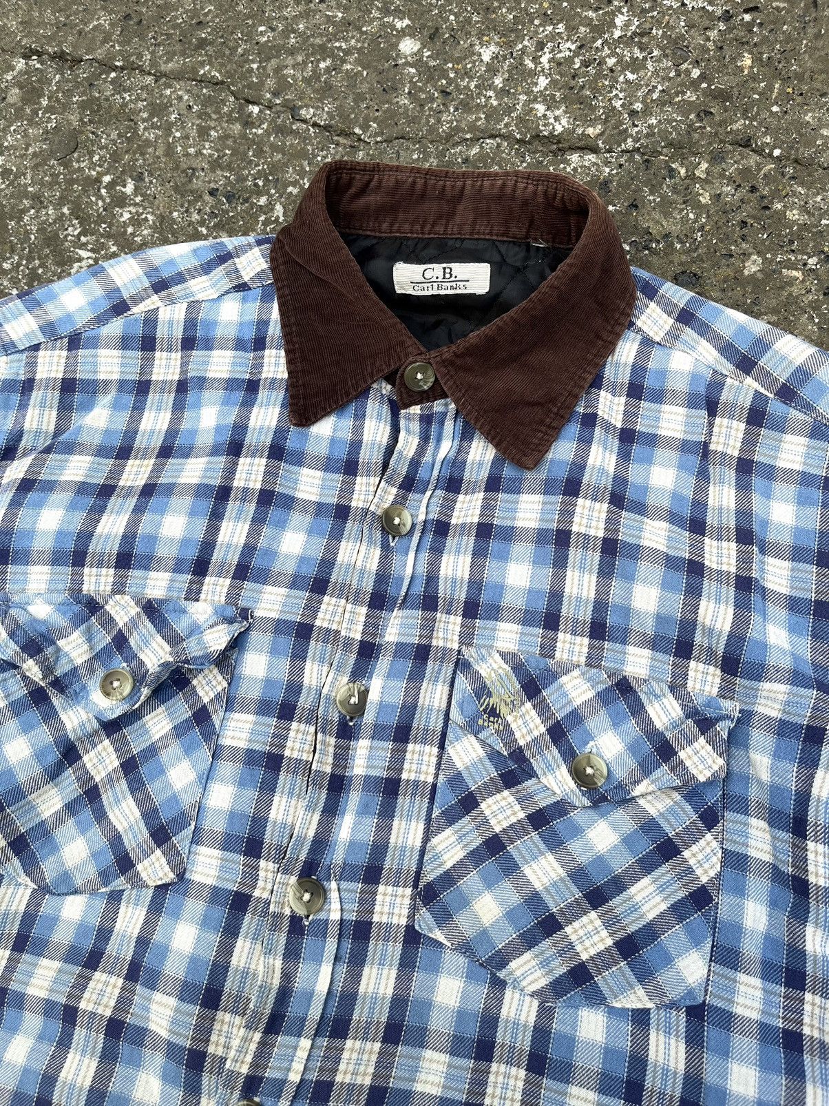 Flannel Vintage 80s Distressed Flannel Shirt Insulated Quilted Size US L / EU 52-54 / 3 - 4 Thumbnail