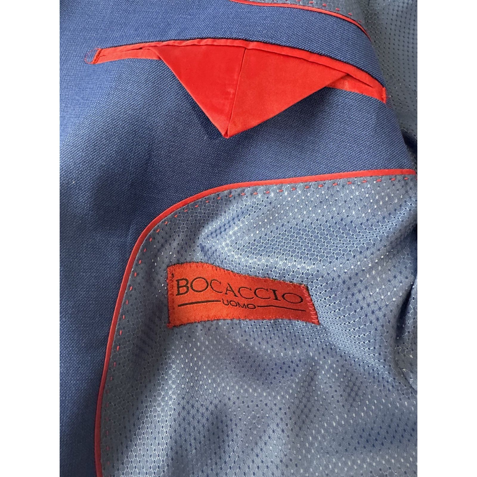 Other Bacaccio Uomo Blue 2-Piece Suit 40S Jacket 34S Pants Slim Size 40S - 8 Thumbnail