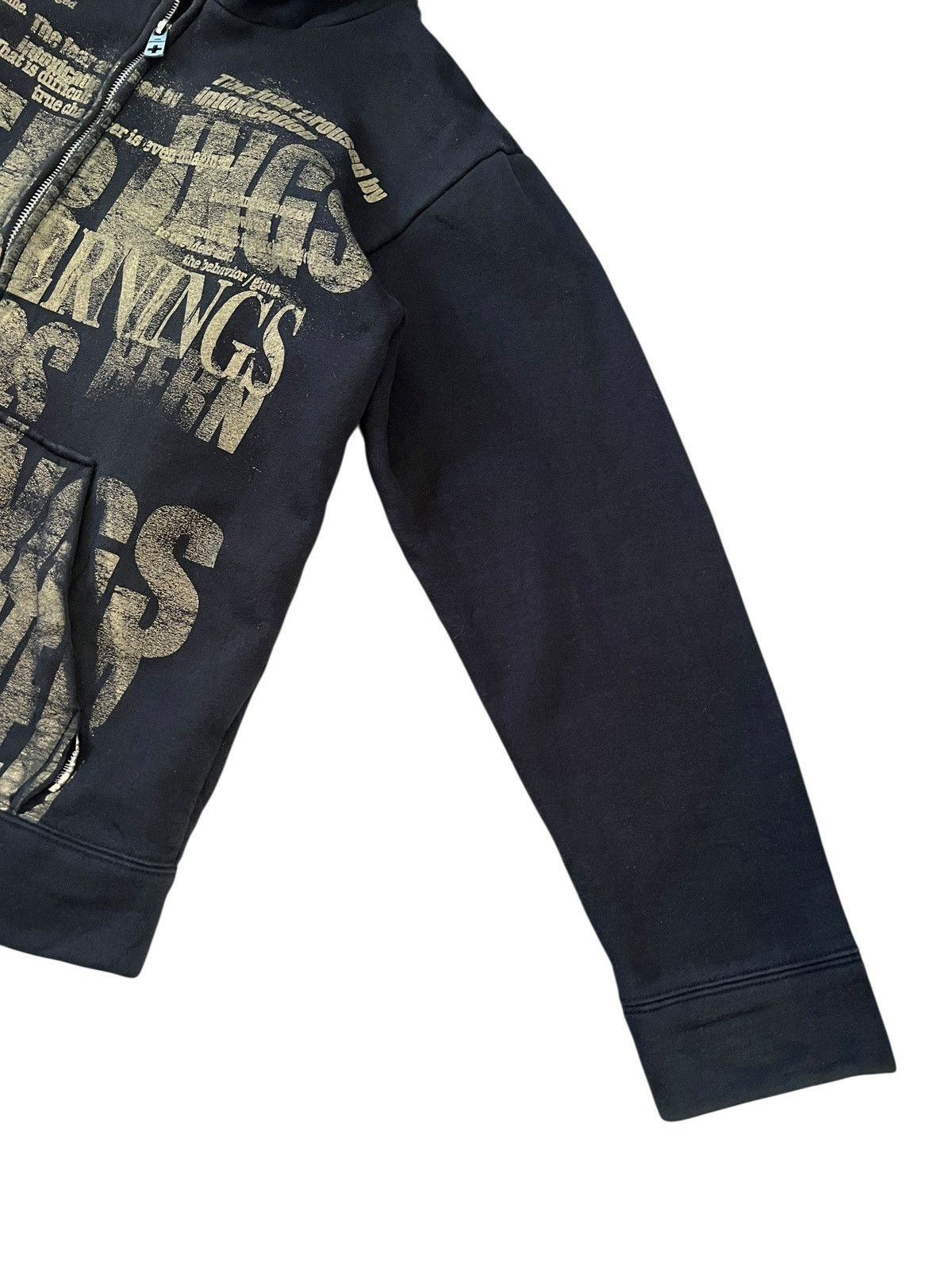 BERNINGS SHO 2000s Bernings Sho Anarcho Poem Fur Hoodie Size US S / EU 44-46 / 1 - 4 Thumbnail