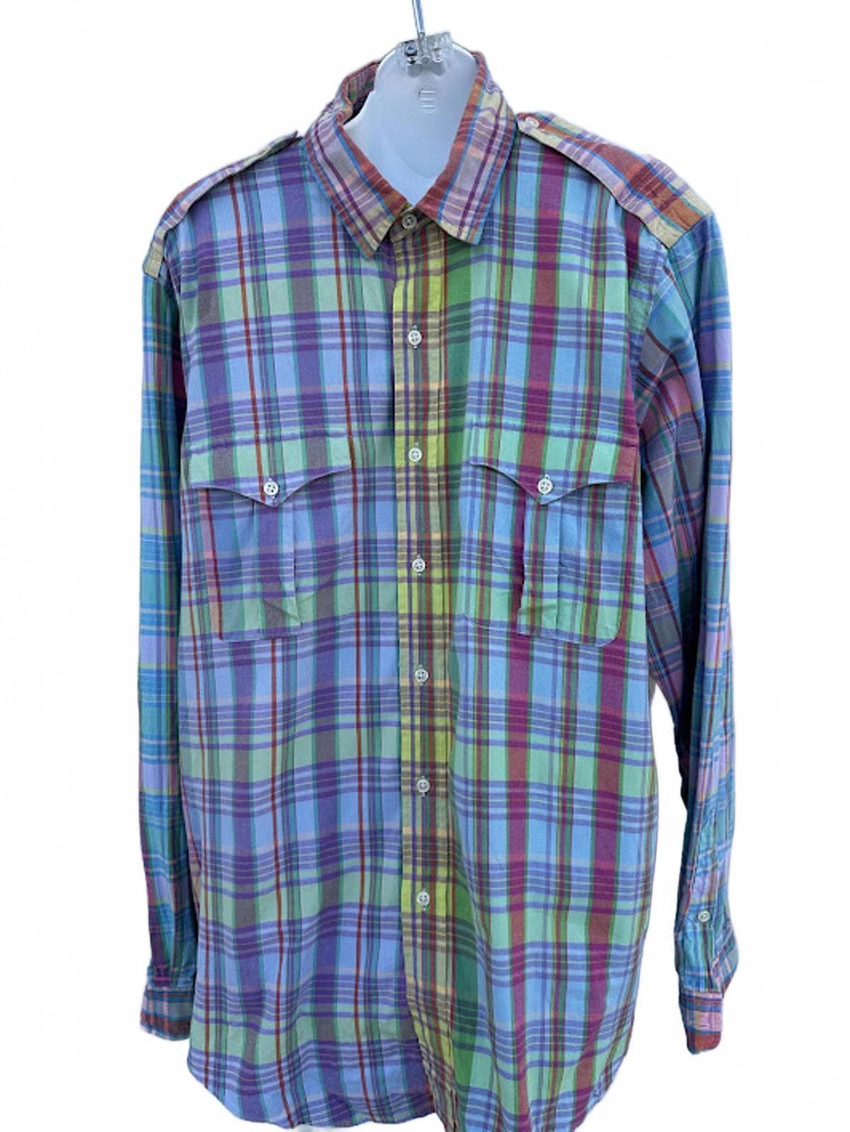 Polo Ralph Lauren Polo Ralph Lauren Trim Military Plaid Shirt XL Size US XL / EU 56 / 4 - 1 Thumbnail