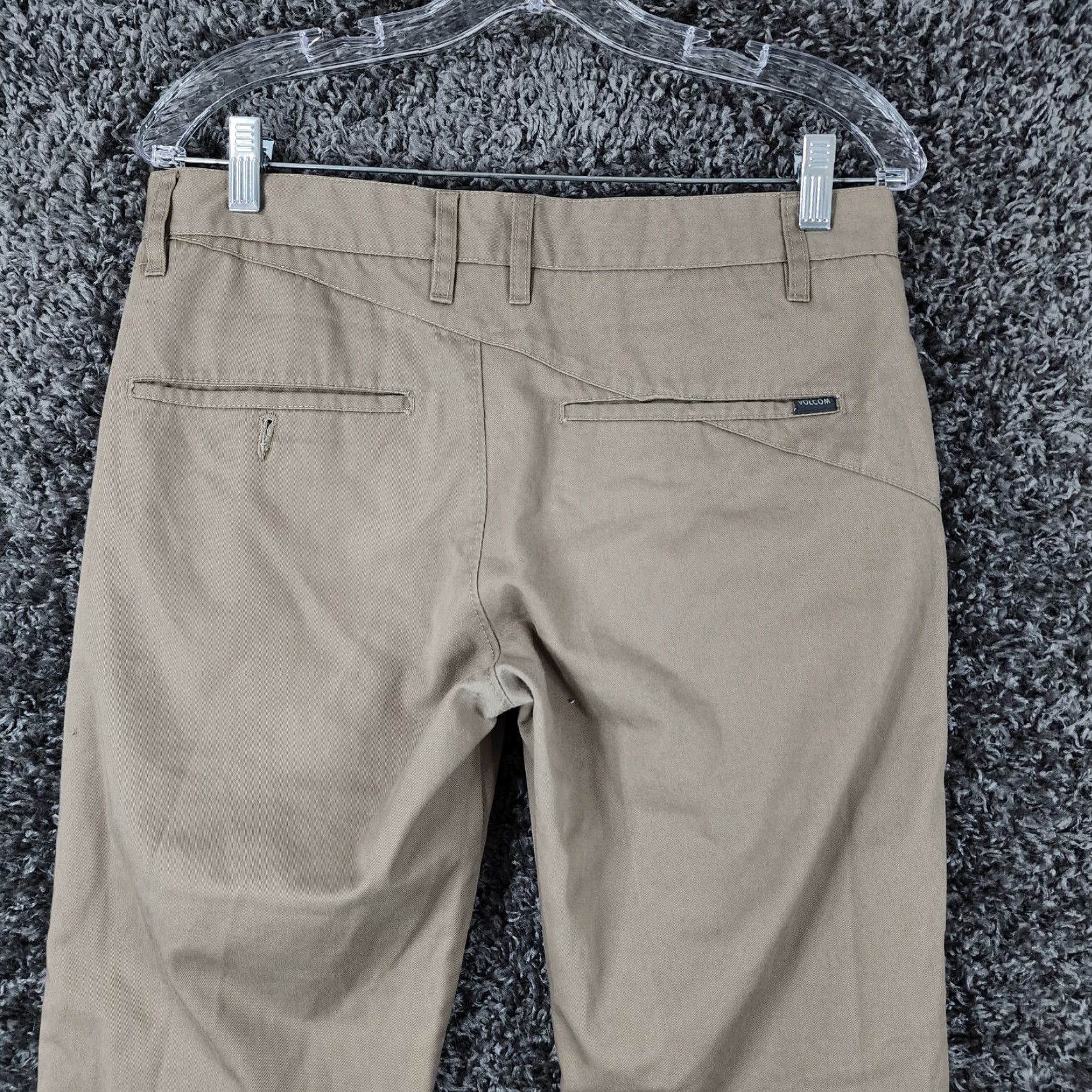 Volcom Volcom Corpo Class Mens Brown Straight Leg Polyester Cotton Pants Size 30 Size US 30 / EU 46 - 7 Thumbnail