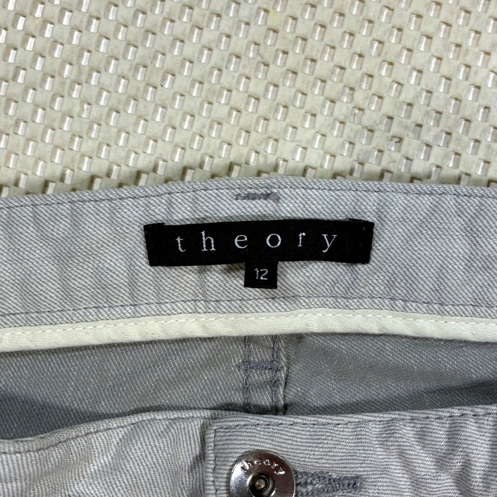 Theory Theory Women's Gray Cargo Pants Size 12 Straight Leg Cotton Blend Casual Pants Size 34" / US 12 / IT 48 - 5 Thumbnail
