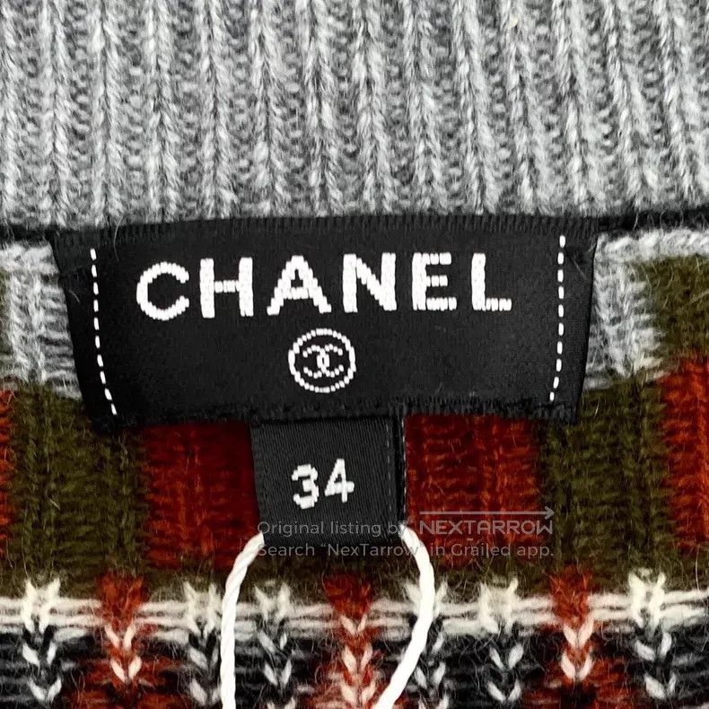 Chanel Chanel Color-blocked geometric pattern inlaid cashmere rou Size XXS / US 00 / IT 34 - 5 Thumbnail