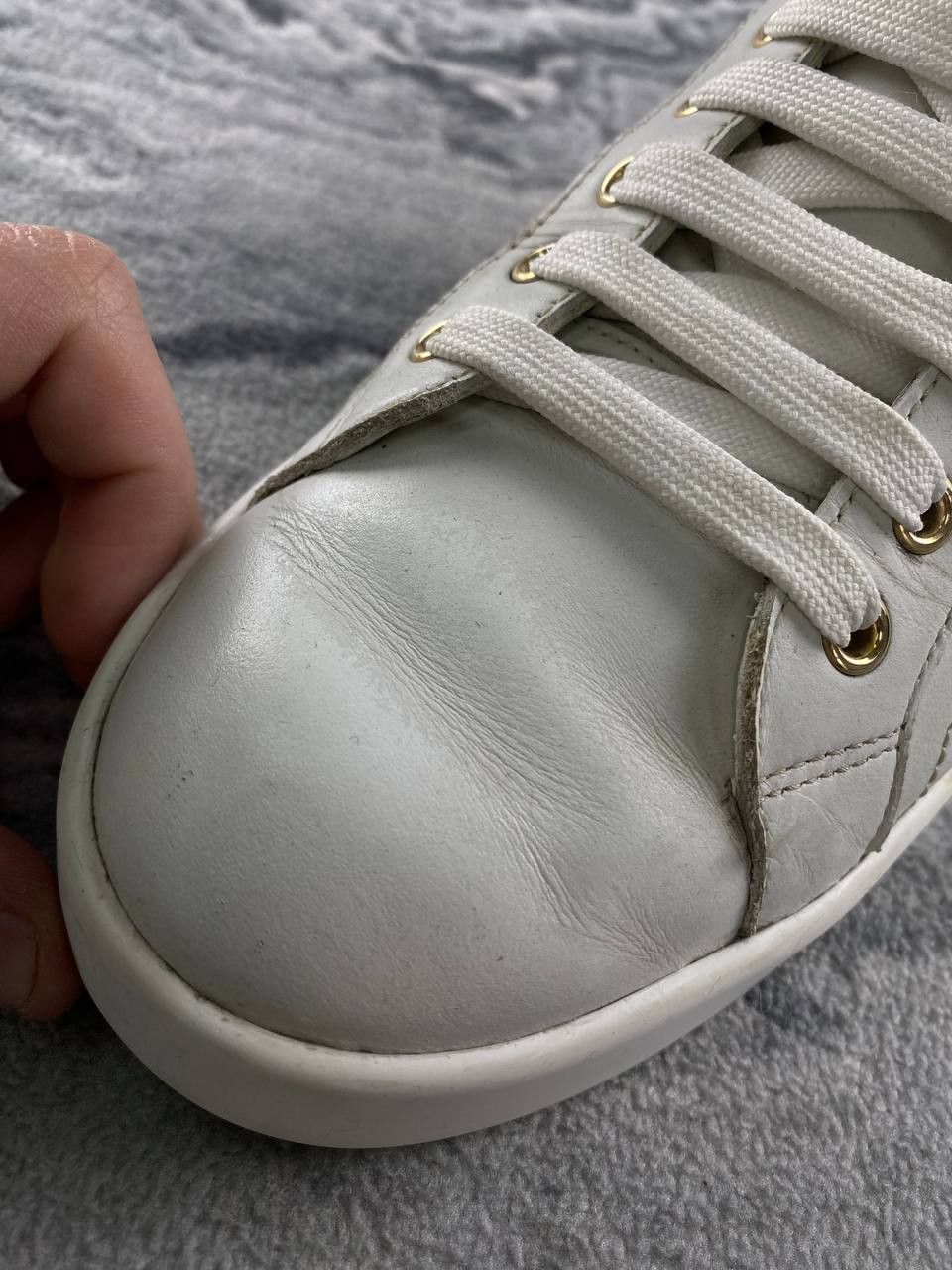 Dolce & Gabbana Dolce & Gabbana Portofino Leather Trainers Men Size 41 White Size US 8 / EU 41 - 18 Thumbnail
