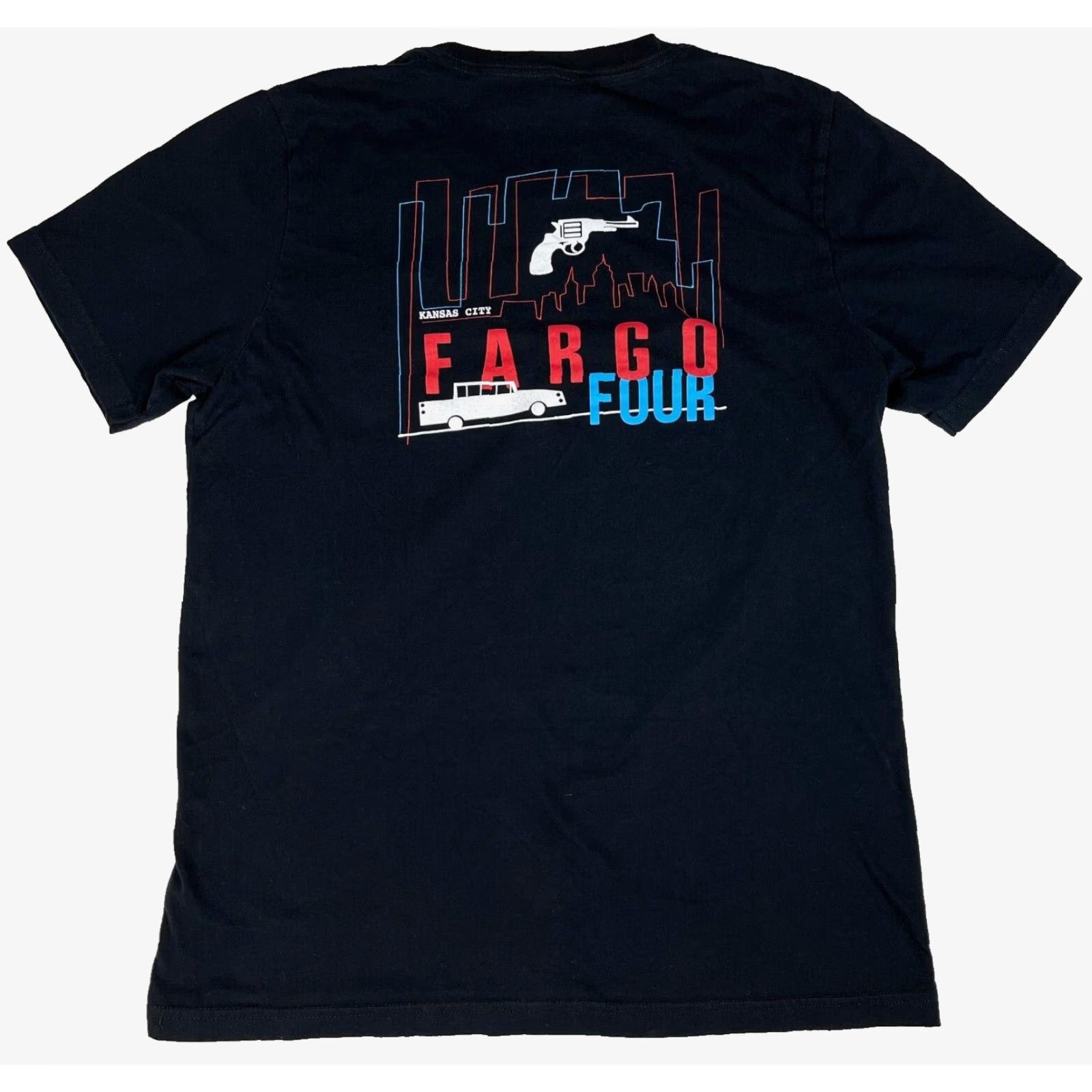 Vintage Men's TV Series Promo T-Shirt Kansas City 2014 Fargo Four Double-Sided L Black Canvas Shirt Mens Size US L / EU 52-54 / 3 - 2 Thumbnail