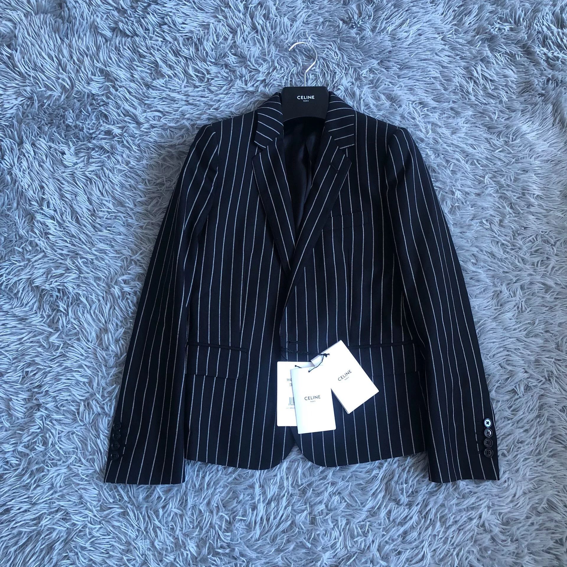 Celine Celine Striped Wool Blazer Size XS / US 0-2 / IT 36-38 - 1 Thumbnail