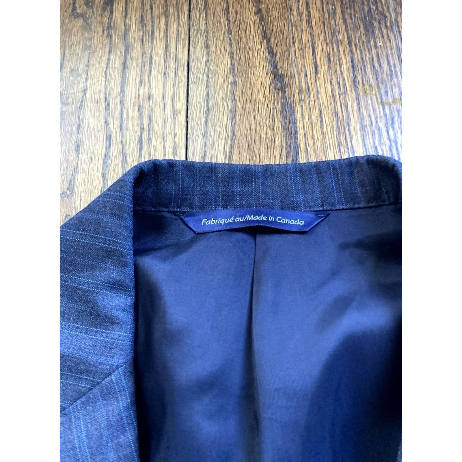 Vintage Coppley Coppley Ermenegildo Zegna Blazer Mens 40 Navy Blue Pinstripe Wool Sport Coat Size 40R - 7 Thumbnail