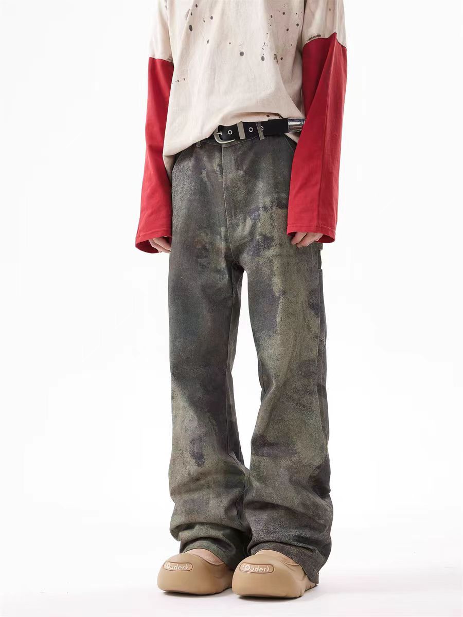 Designer × Japanese Brand × Vintage Vintage street washed and distressed camouflage jeans Size US 28 / EU 44 - 3 Thumbnail