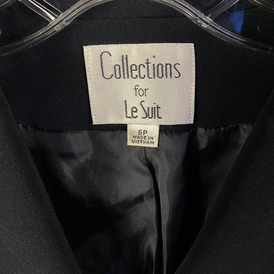 Other Le Suit Blazer Women's 6P Black Petite Jacket 3 Buttons Size M / US 6-8 / IT 42-44 - 3 Thumbnail