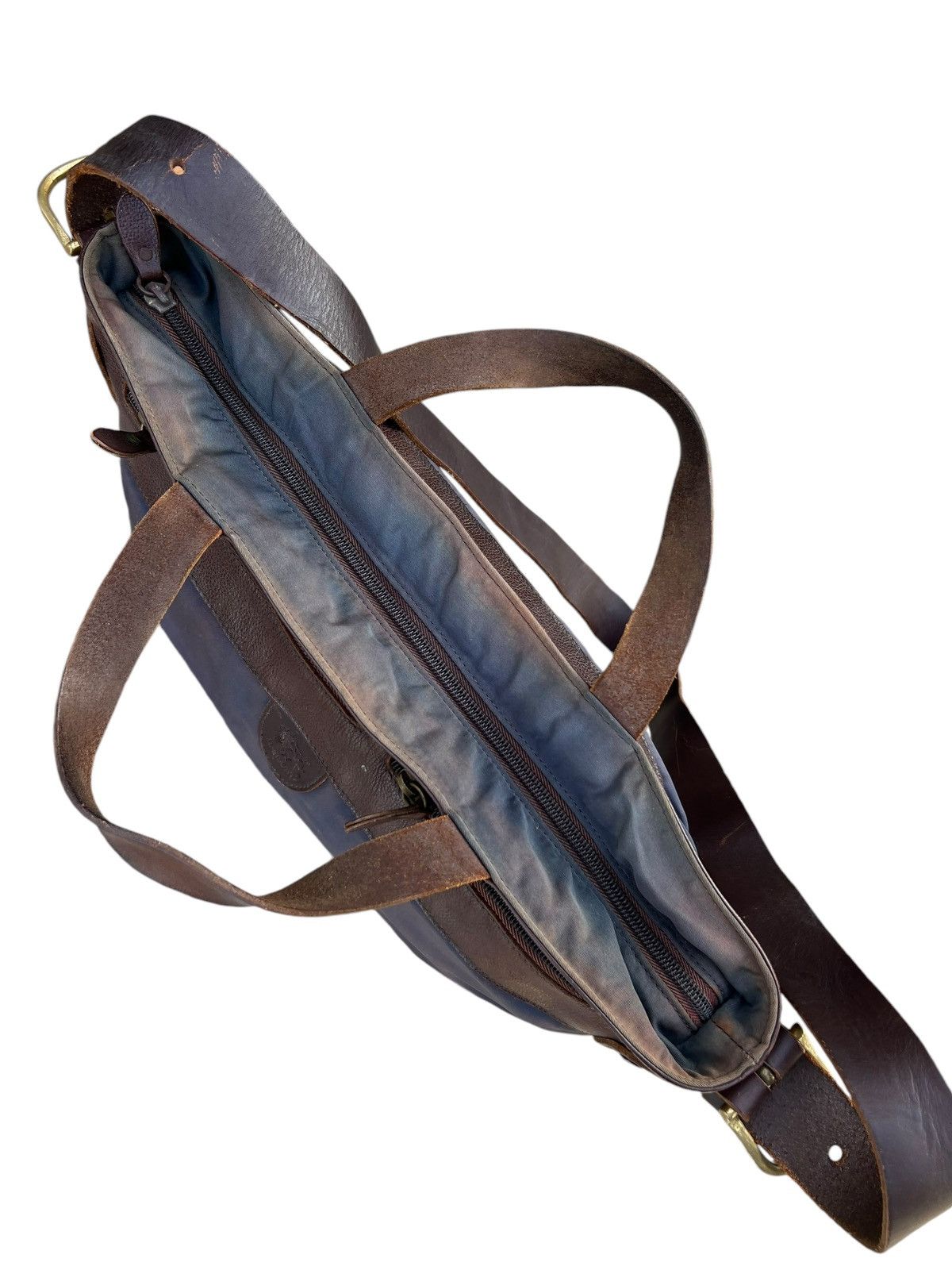 Il Bisonte Vintage IL BISONTE Sun Faded Nylon Leather 2 Way Bag Size ONE SIZE - 19 Thumbnail