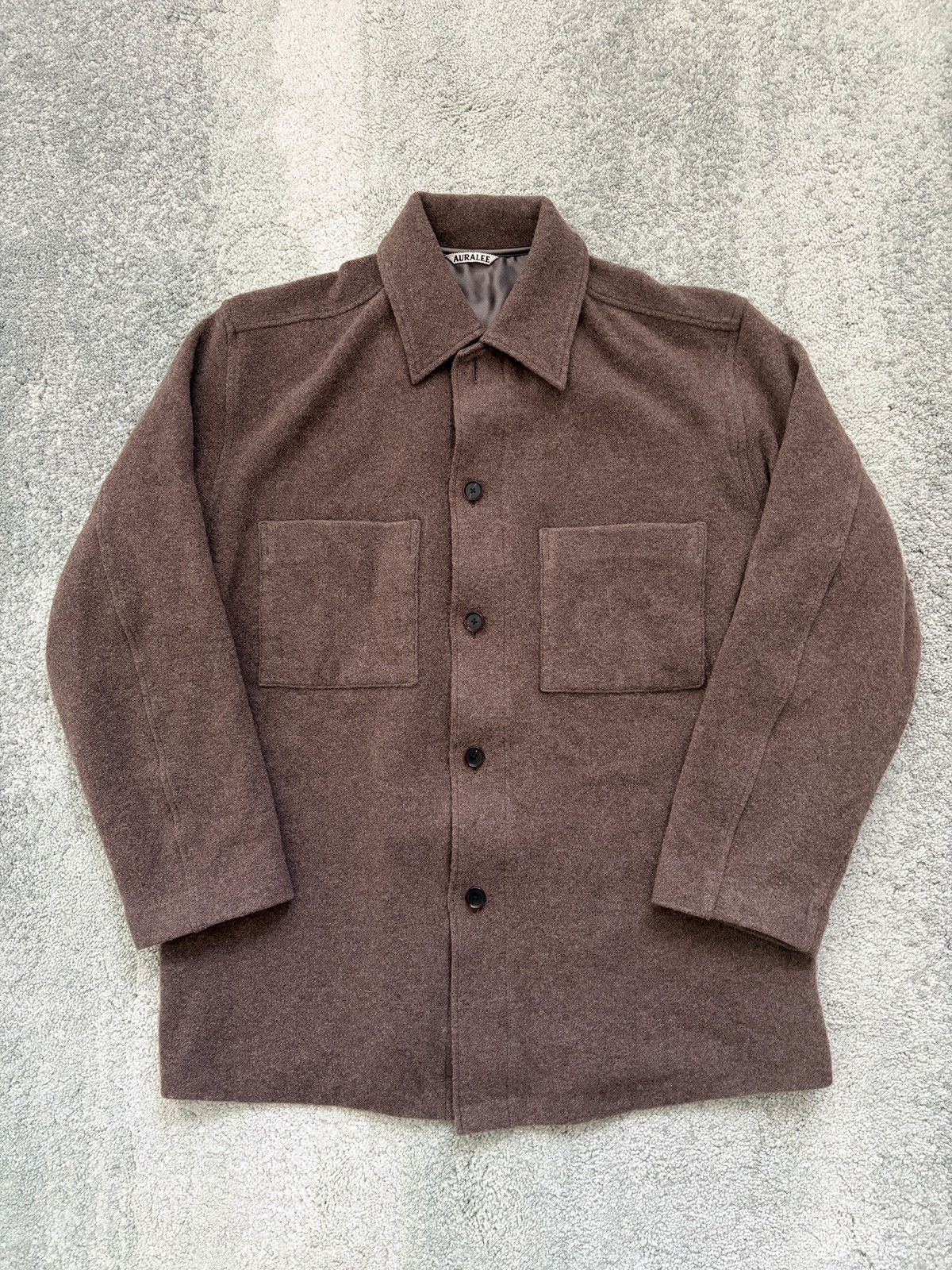 Auralee Auralee Cashmere Wool Brushed Jersey Big Shirt Size US M / EU 48-50 / 2 - 2 Thumbnail
