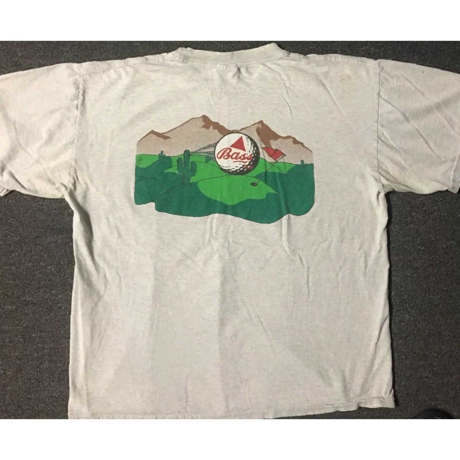 Gildan VINTAGE Bass Ale Phoenix Open Shirt XL Golf Distressed Grunge 90s USA Men T-Shirt Size US XL / EU 56 / 4 - 2 Thumbnail