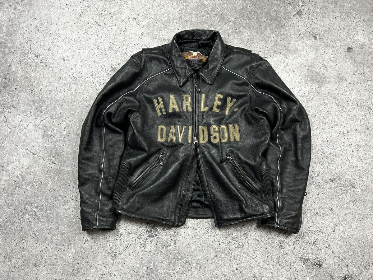 Harley Davidson × Vintage Harley Davidson Leather Jacket 100th anniversary Size US M / EU 48-50 / 2 - 3 Thumbnail