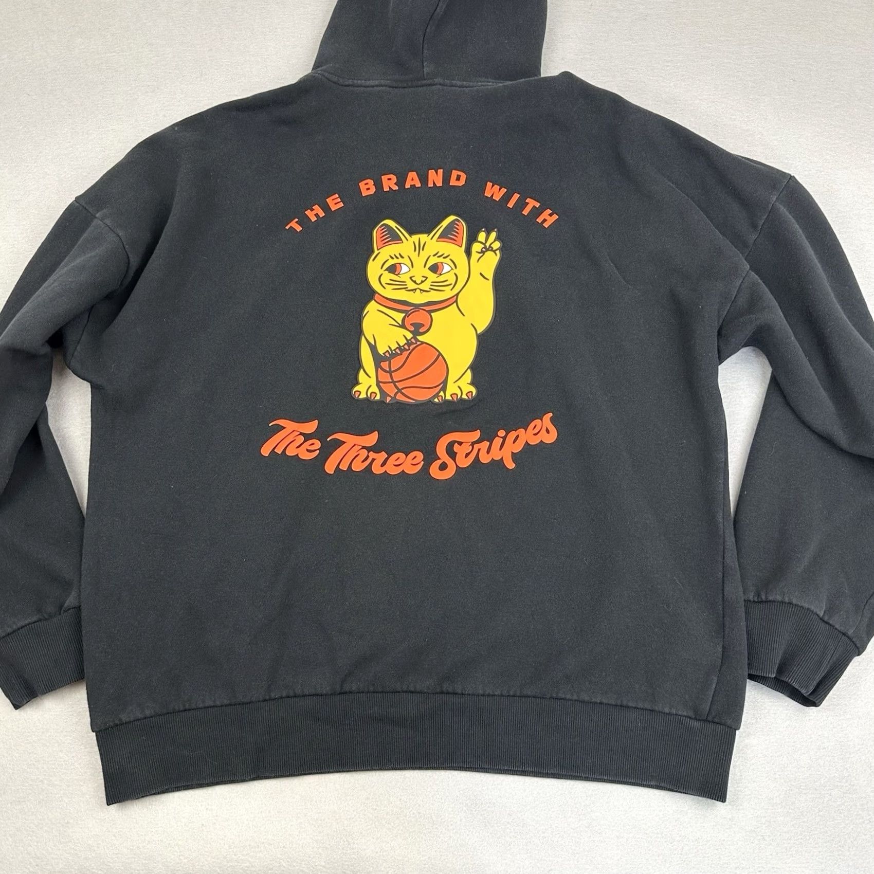 Adidas Adidas Hoodie Mens Medium Black Pullover Cat Basketball 3 Stripes Sweatshirt M Size US M / EU 48-50 / 2 - 4 Thumbnail