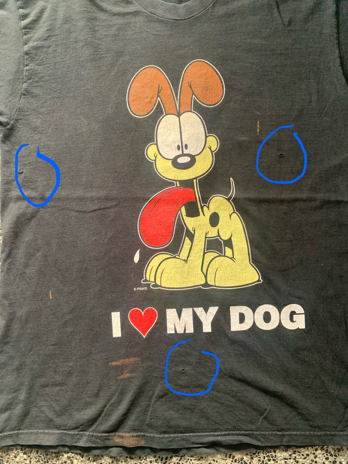 Vintage Vintage Paws I Love My Dog T shirt Size US XXL / EU 58 / 5 - 12 Thumbnail