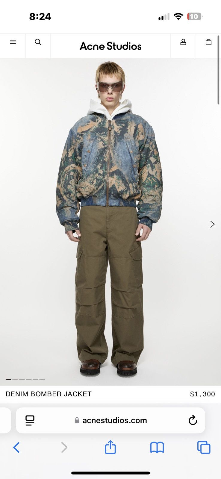 Acne Studios DENIM BOMBER JACKET size:50