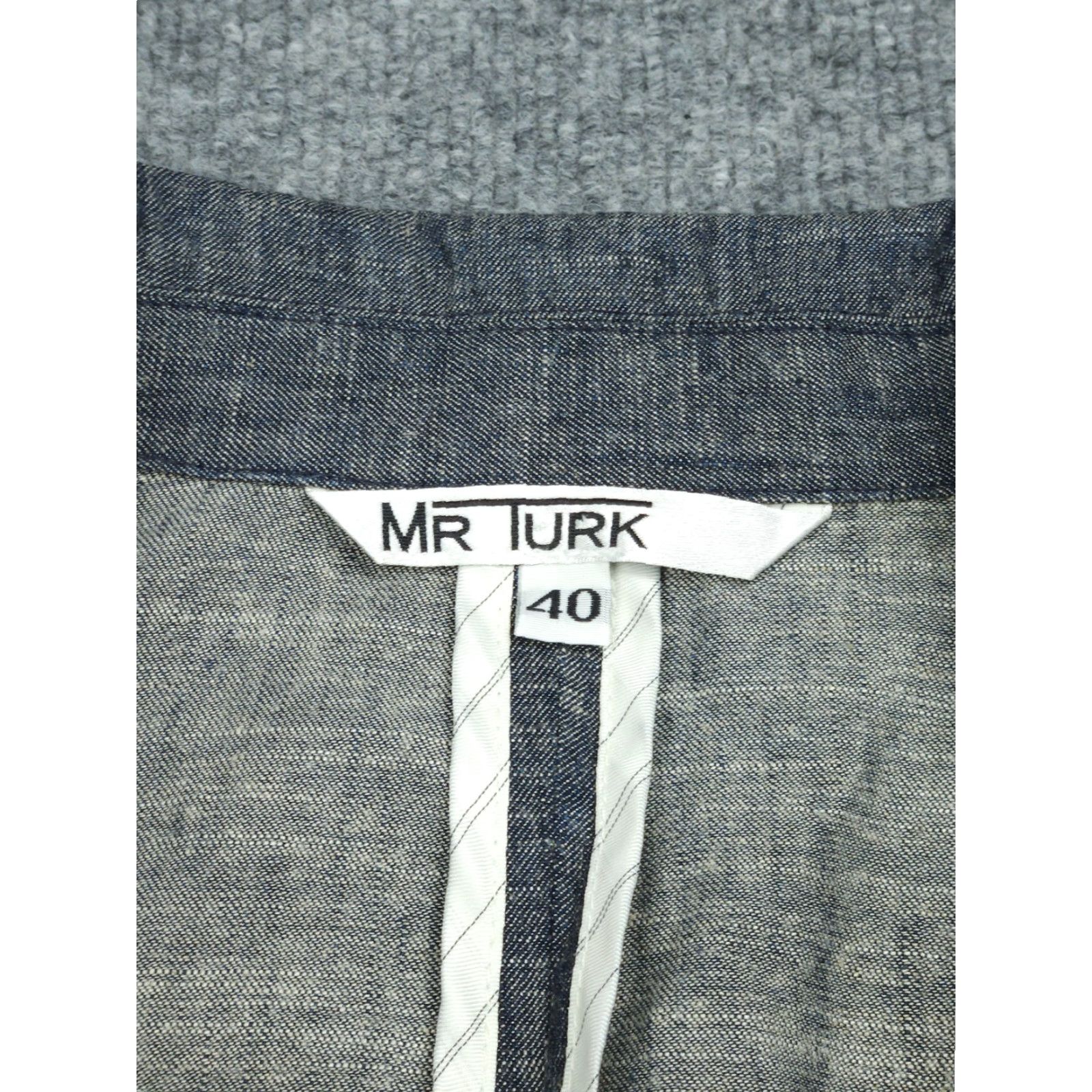 Mr Turk MR TURK Blazer Jacket Mens 40 Gray Lyocell Linen Blend 2 Button Chore Pockets Jacket Blazer Chore Pockets Mens 40 Gray Size 40R - 6 Thumbnail