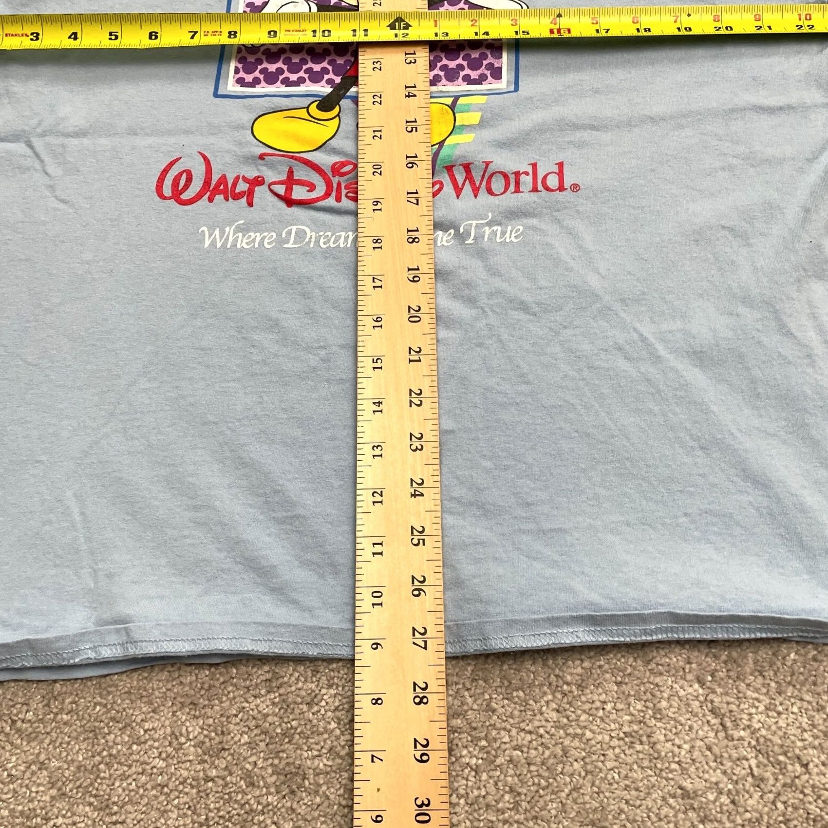 Disney Vintage Disney Mickey Mouse T-Shirt XL Blue Y2K Graphic Crew Cotton Tee Mens Size US XL / EU 56 / 4 - 6 Thumbnail