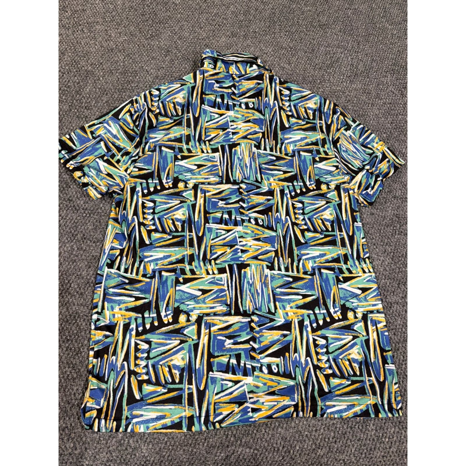 Zara Zara Shirt Mens Large Blue Green Abstract Pattern Button Up Casual Size US L / EU 52-54 / 3 - 7 Thumbnail