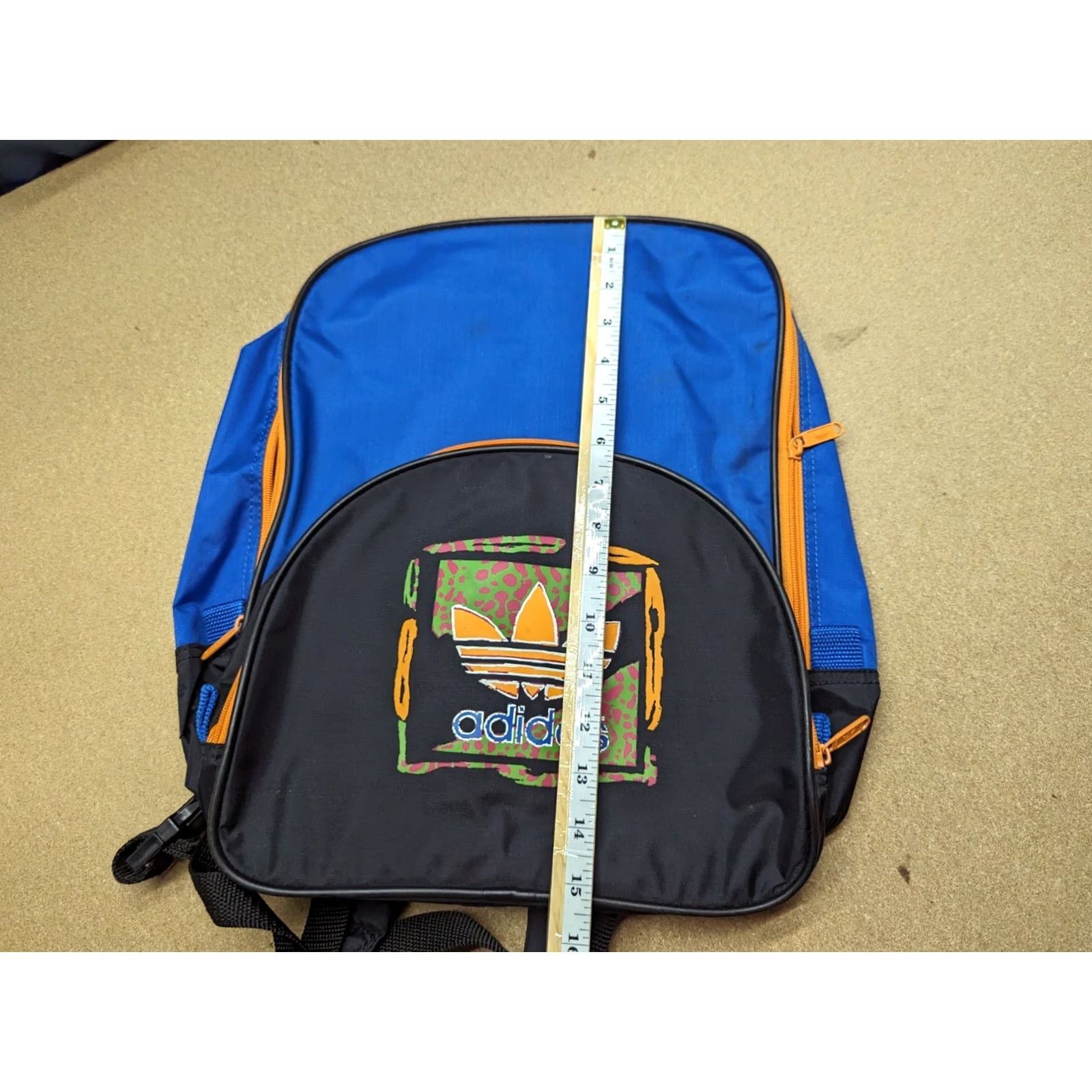 Adidas VINTAGE Adidas West Germany Backpack Trefoil Big Logo Blue Black Backpack Unisex Adults XS? Size ONE SIZE - 7 Thumbnail