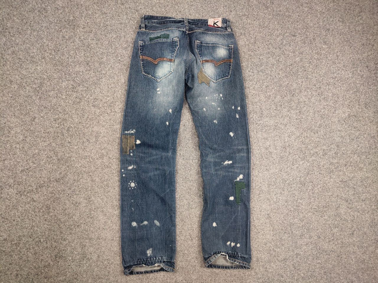 Japanese Brand VTG Y2K Japan Kick Distressed Faded Stretch Thunder Jeans Size US 34 / EU 50 - 11 Thumbnail