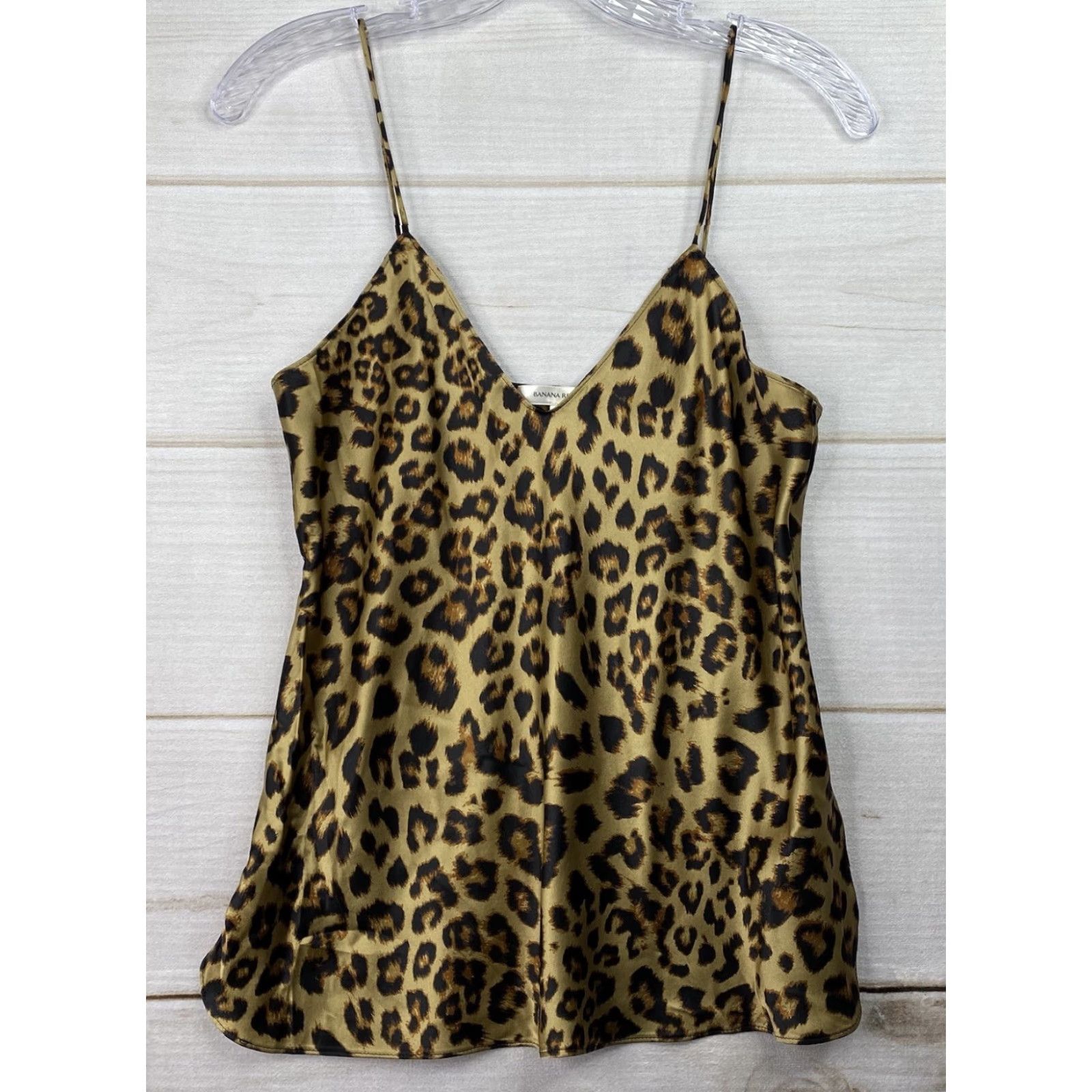 Banana Republic Banana Republic Silk Cami Tank Top Womens XS Leopard Print Adjustable Straps Vintage Silk Camisole Womens XS Leopard Brown Animal 90s? Size XS / US 0-2 / IT 36-38 - 2 Thumbnail