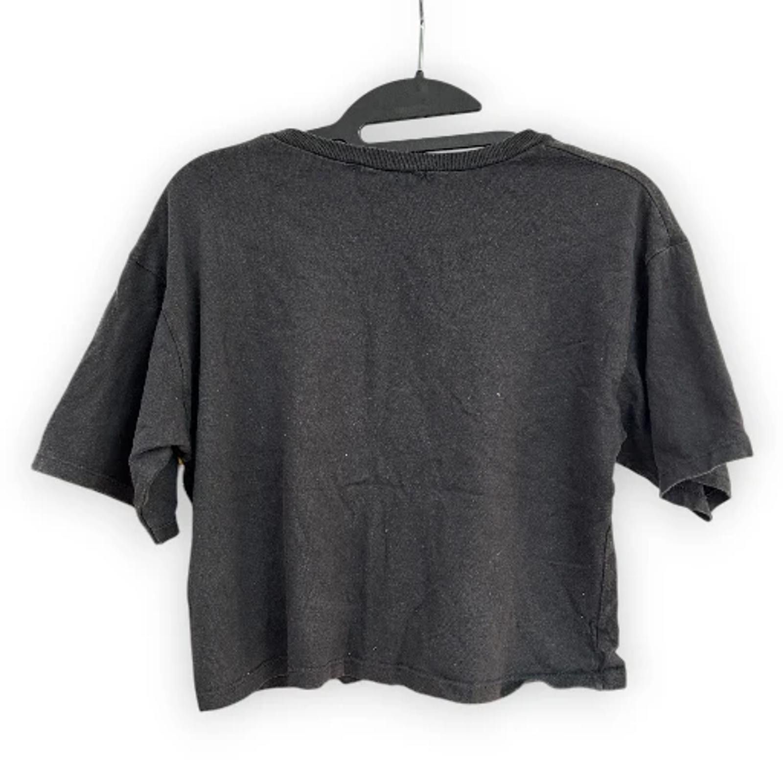 Pull & Bear Pull&Bear Girls Black Crop Top Youth XS (G24) Size XS / US 0-2 / IT 36-38 - 2 Thumbnail