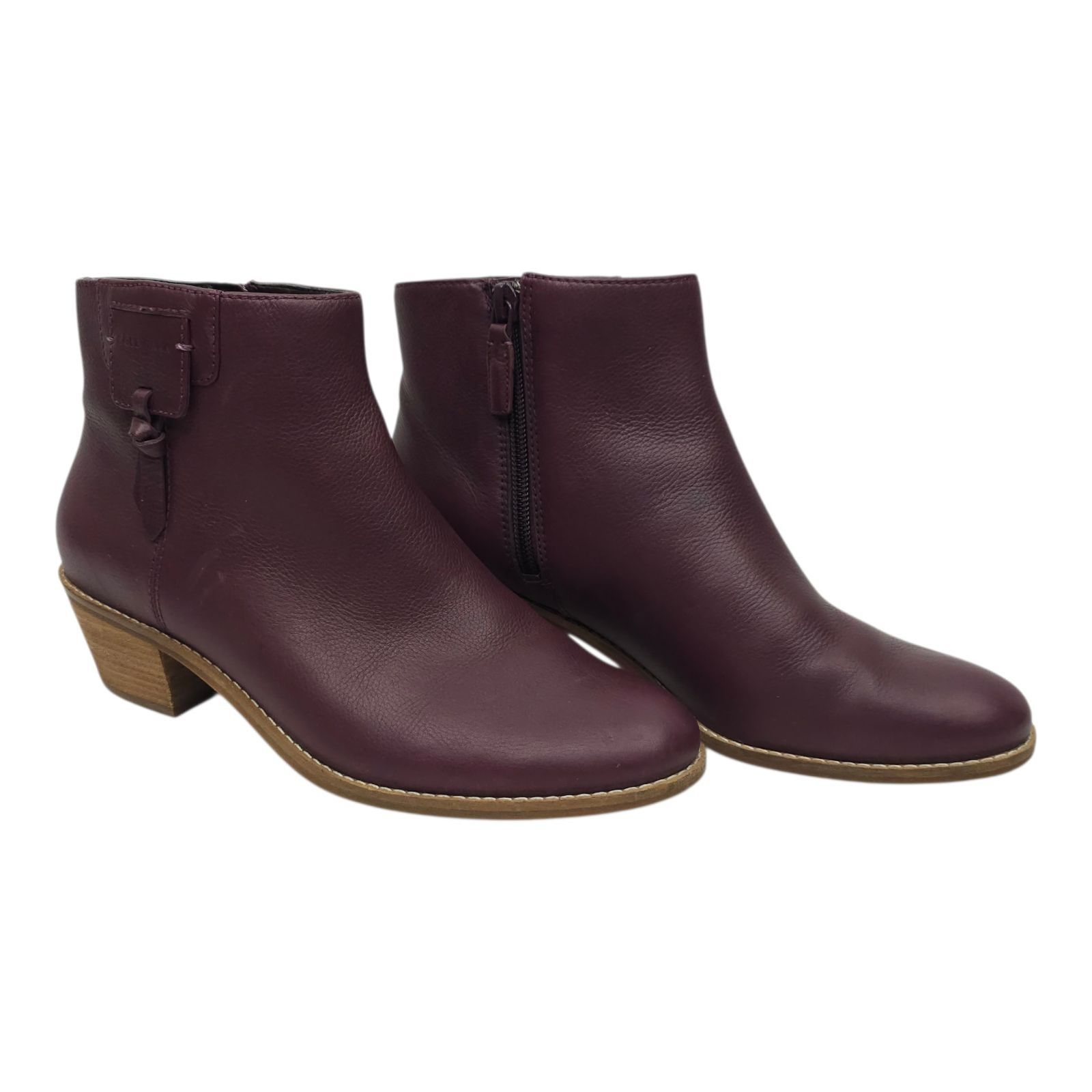 Cole Haan Cole Haan Joanna Bootie Size 8 Wine Leather Burgundy Size US 8 / IT 38 - 2 Thumbnail