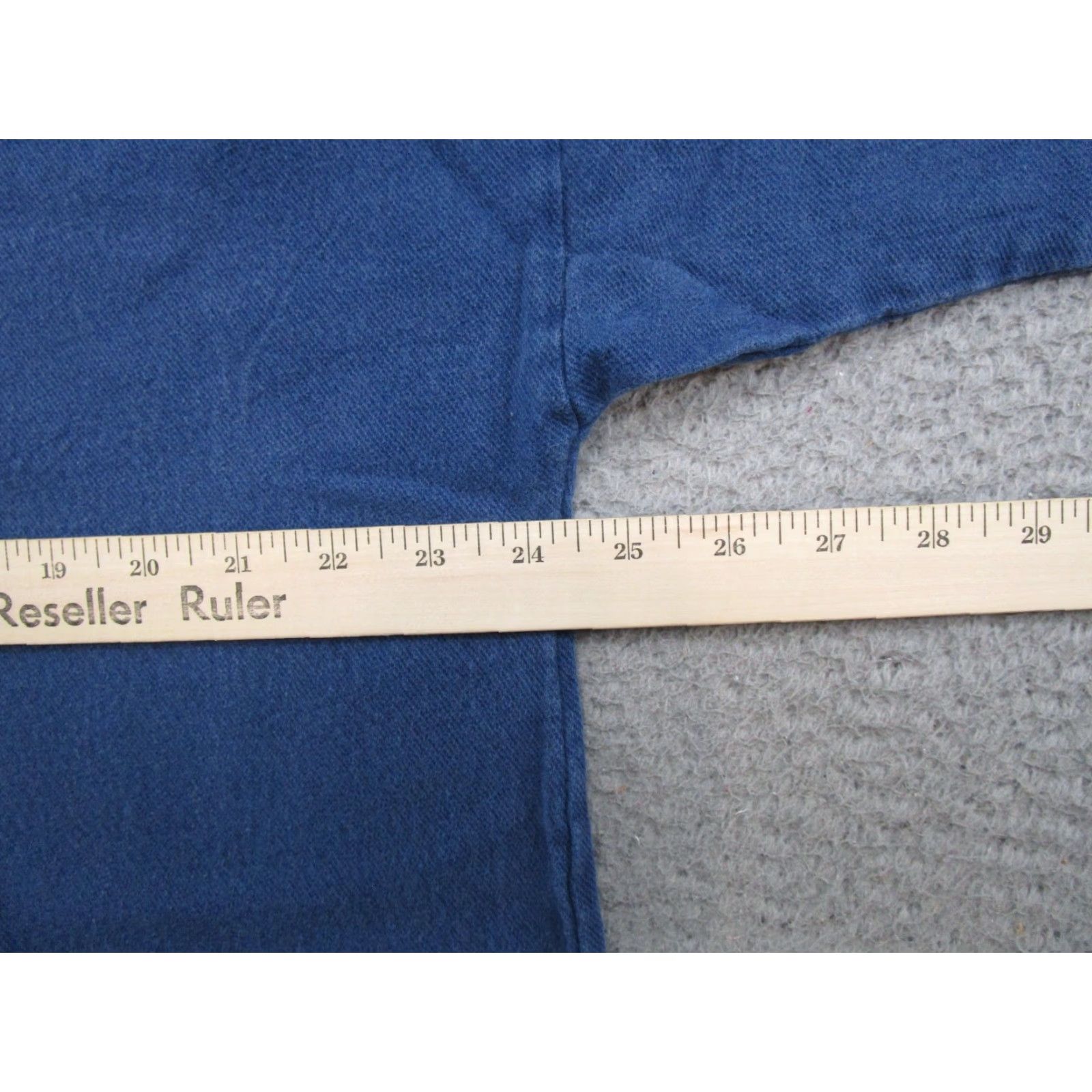 Vintage VINTAGE Bonjour Sweatshirt Top Women's One Size Blue 90s Pullover Casual Activewear Size ONE SIZE - 5 Thumbnail