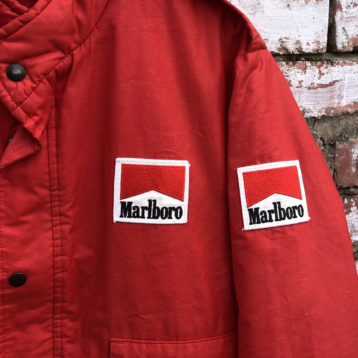 Marlboro Vintage 90s Marlboro Big Logo Racing Bomber Jacket Size US L / EU 52-54 / 3 - 5 Thumbnail